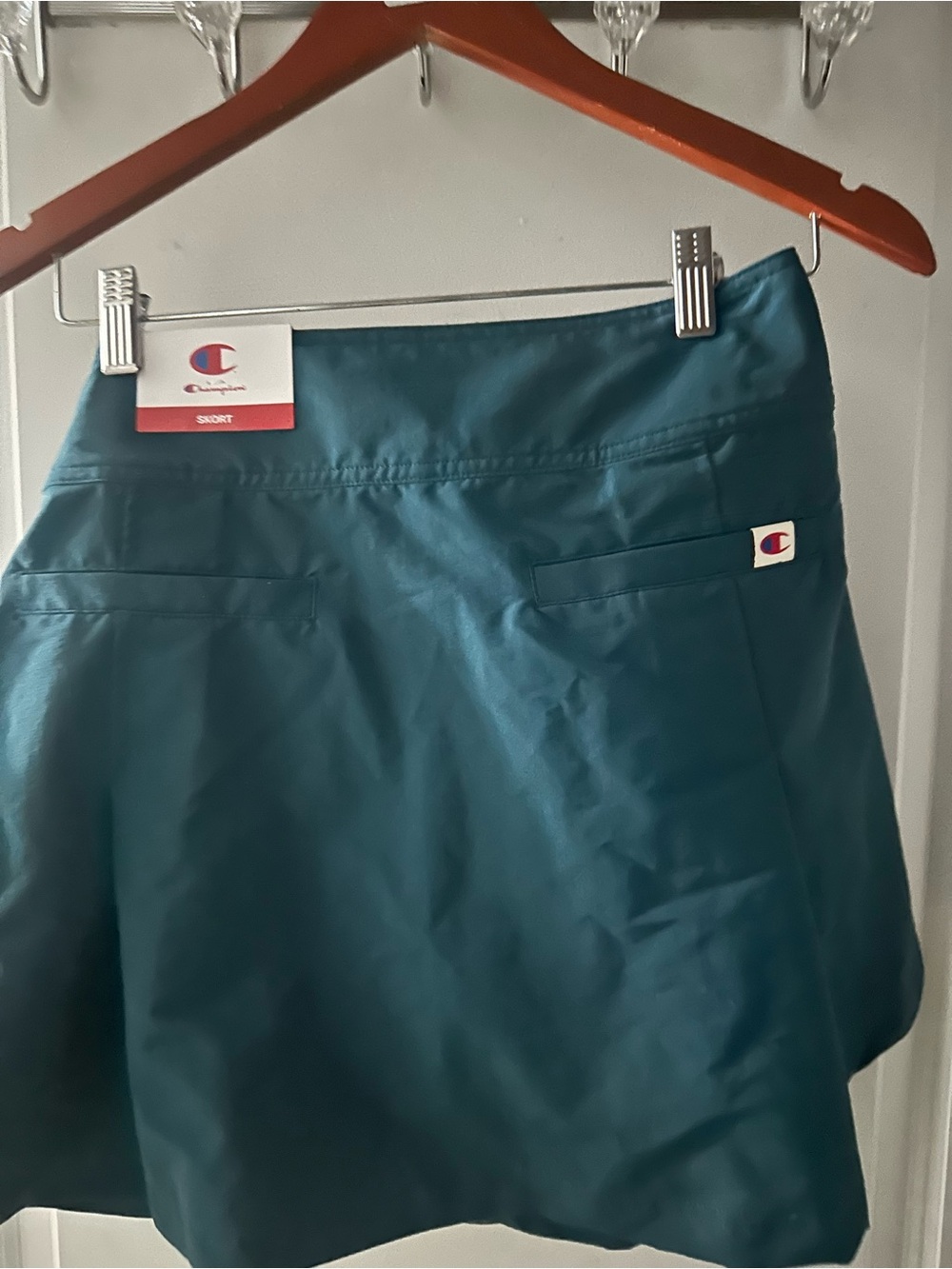 Champion Teal Women's Athletic Skort with Logo Tag